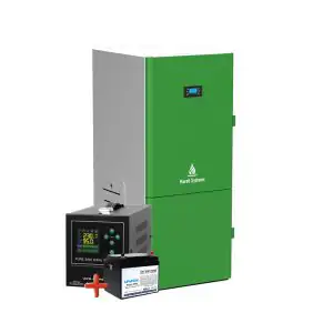 Centrala peleti compacta Mareli Premium RubynoR ECOSTAR SBN 20-35KW- UPS cu baterie LiFePO4