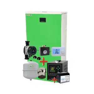 Centrala pe peleti compacta Thermfort 10-30kW TPB30- WiFi Modul incorporat- include, pompa, vas expansiune, grup de siguranta, reductie cos, ups, term