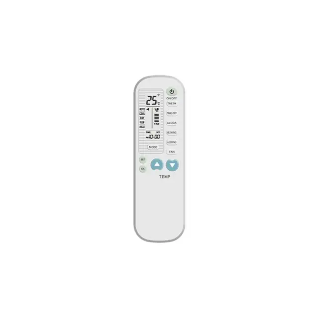 Telecomanda universala aparate aer conditionat, afisaj iluminat, functiile MODE, FAN, SWING, DIR, Functie hotel cu blocare a temperaturii si vitezei