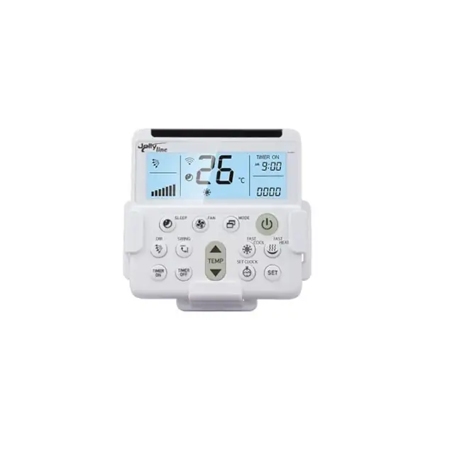 Telecomanda universala aparate de aer conditionat, cu afisaj iluminat, functiile MODE, FAN, SWING, DIR, 4 programe