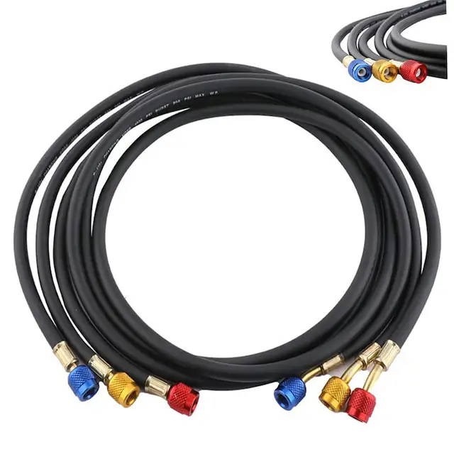 Furtun alimentare freon Garsonal®, impermeabil, Rezistent la zgarieturi, rezistent la uzura, rezistent la presiune, presiune maxima 800 psi, presiune maxima de rupere 4000 psi, 1.8x1.6x1.6cm, Negru
