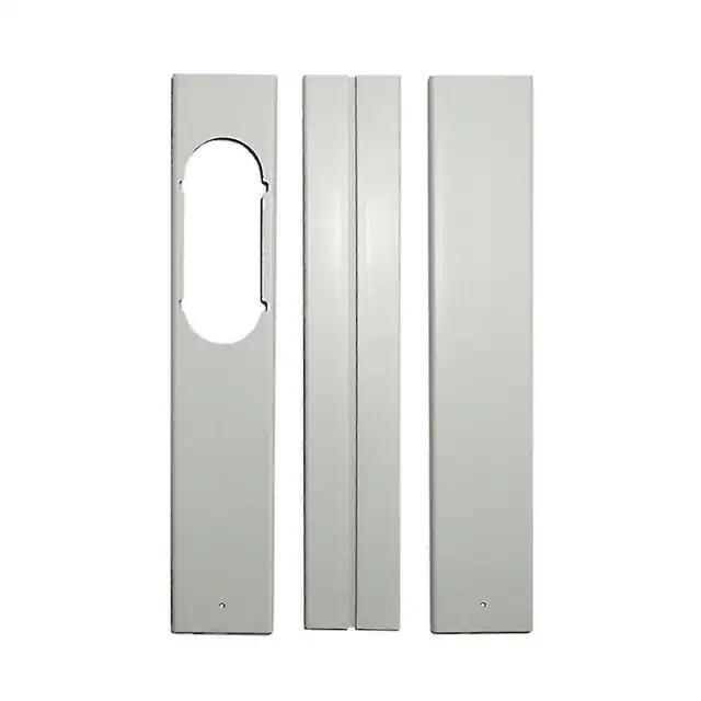 Kit fereastra portabil pentru aer conditionat, 55cm, argintiu, set 3 piese