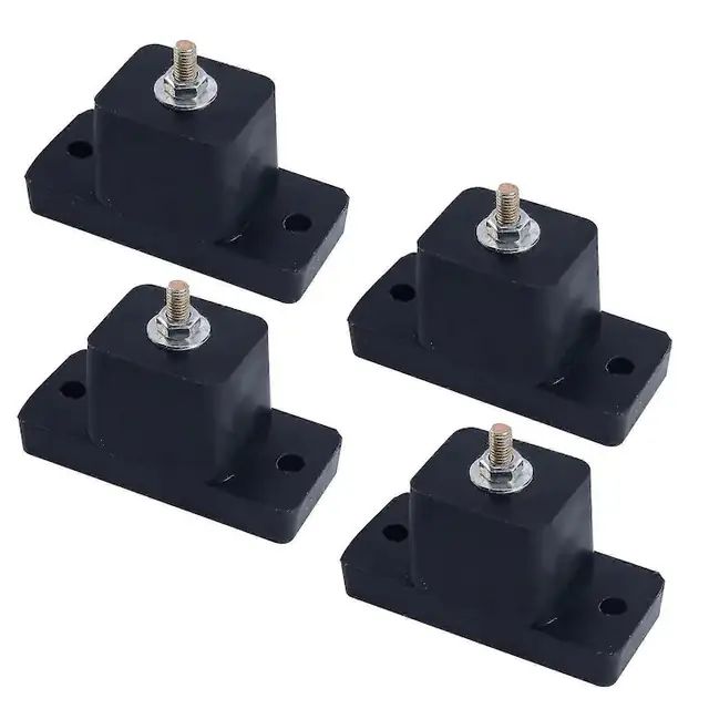 Suport de montare pentru aer conditionat, 4 bucati, cauciuc, negru, 111x49x83mm