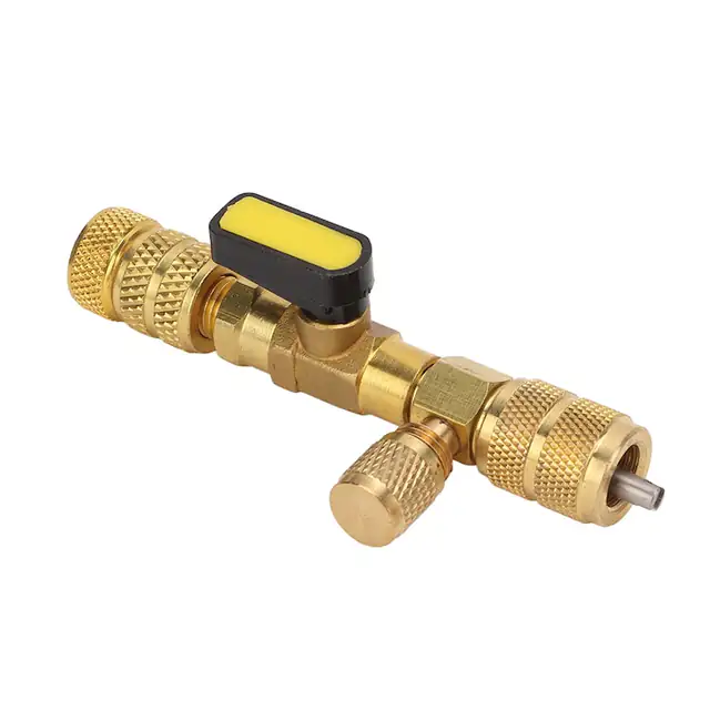 Schimbator de miezuri pentru robinete AC, 1/4, 5/16, compatibil R22 R134 R410 R32, din alama si ABS, unelte de reparare pentru aer conditionat