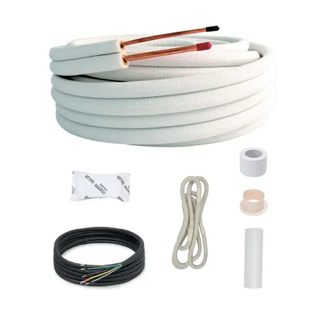 Kit complet racord frigorific Sannover, 20 metri, teavă cupru izolată, condens, cablu electric 5m