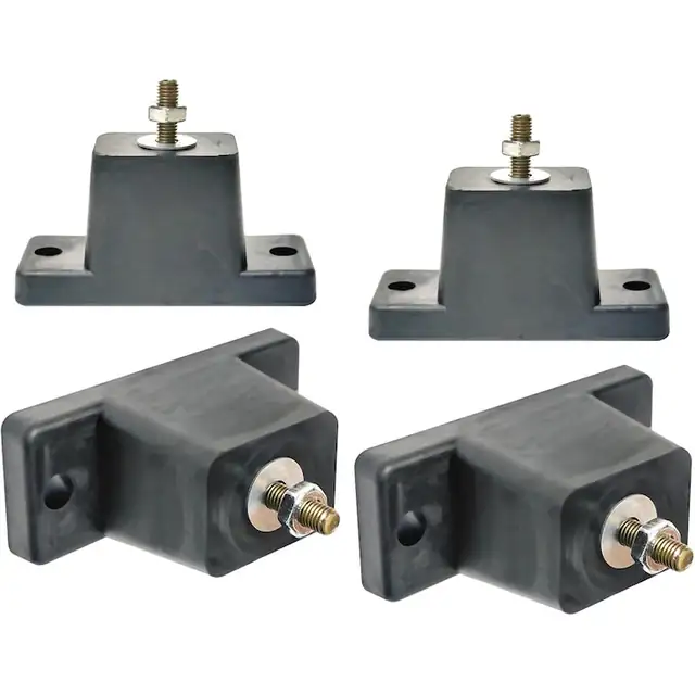 Suport anti-vibratie pentru aparate de aer conditionat, negru, set 4 bucati, dimensiuni 10,8x4,4x5,7cm