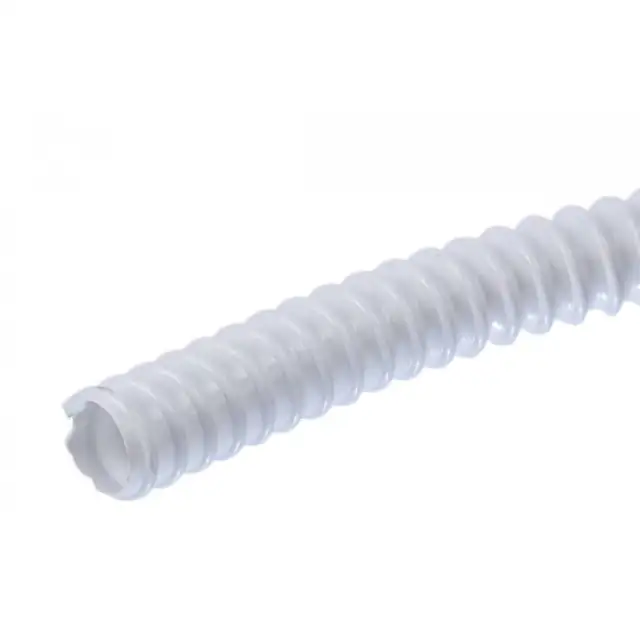 Furtun condens spiralat alb, diametru 16 mm, lungime 3 m, flexibil si rezistent, pentru evacuarea condensului la aparate de aer conditionat, pompe de caldura, centrale si sisteme HVAC, montaj interior/exterior1