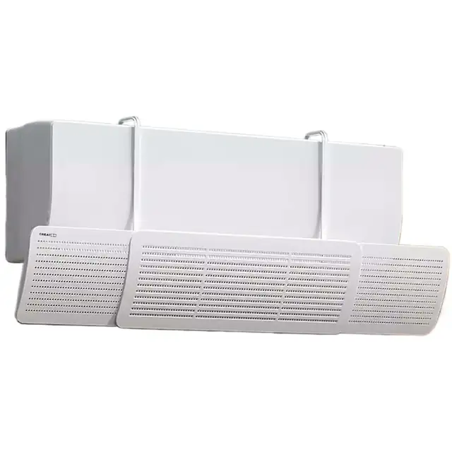 Deflector Aer Conditionat GREATON, Extensibil 52–92 cm, Compatibilitate Universala, cu Perforatii si Unghi Reglabil, Plastic Alb