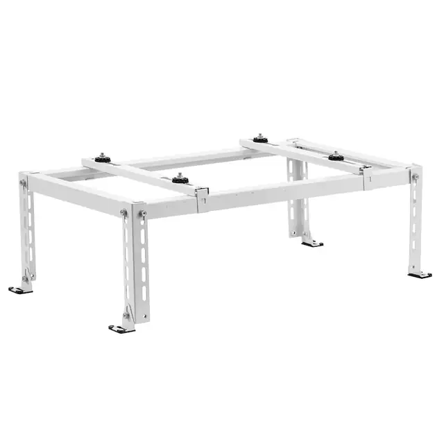 Suport unitate exterioara aer conditionat mini split, Baza de podea, Antivibratii, Reglabil, Pentru AC si Pompa de Caldura, Compatibil 9000–24000 BTU, Capacitate 250 kg, Rezistent