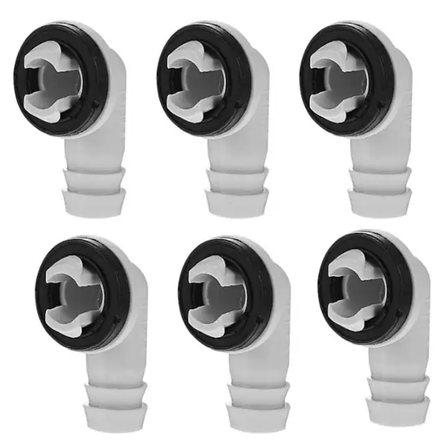 Set 6 conectori colțari pentru furtun de drenaj aer condiționat, 15mm, alb