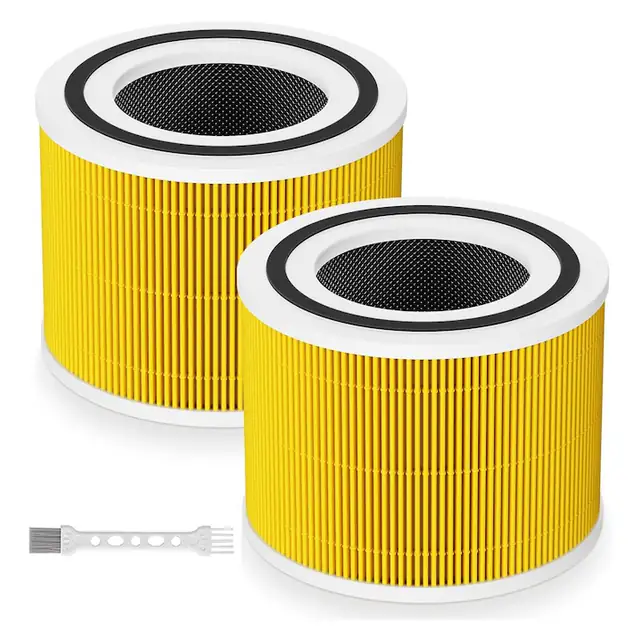Filtru LEVOIT Core 300/ Core 300S/ Core 300-P/Core 300S-P/Core P350 pentru Pisici/caine, Elimina 99, 97% Polen, Praful si Matreata cu H13 HEPA + Carbon Activ + Prefiltru, 2 bucati, KINGTRONG®