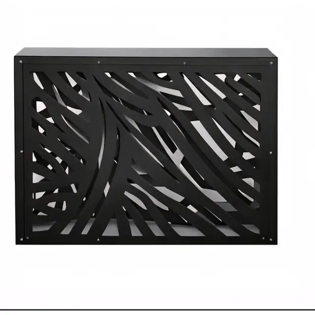 Masca pentru aer conditionat, culoare negru, tabla de otel 3mm, dim. 85×65×40