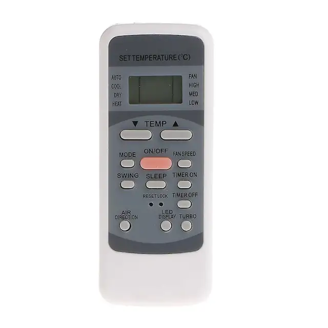 Telecomanda pentru aer conditionat, Midea, alb-gri, 13x5x3cm, set 1 buc.
