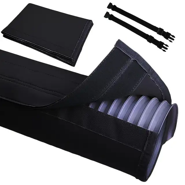 Protector pentru furtun de aer conditionat, rezistent la praf, izolat, pentru furtunuri de evacuare de la 5„ la 5, 9”, durabil, 150x53cm, negru