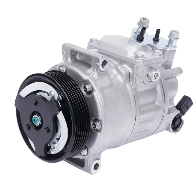 Compresor aer conditionat, eficienta ridicata, zgomot redus, argintiu, 12V, 125A
