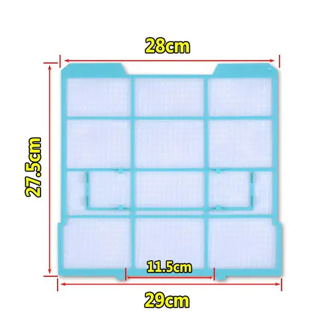 Filtru de schimb pentru aer conditionat, 29x27.5cm, compatibil Midea 1/1.5/2 HP, material rezistent, design cu plasa de inalta densitate