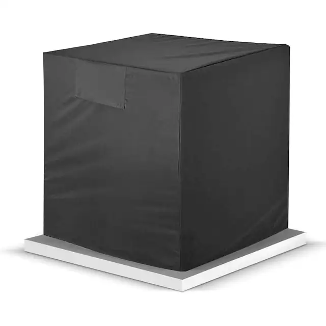 Husa impermeabila pentru aparat de aer conditionat, 38x38x40 inchi, neagra, cu ventilatie