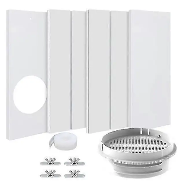 Set 4 Baffle pentru Aer Conditionat, PVC, Adaptator Universal 130/150mm, Dimensiuni 43x16cm