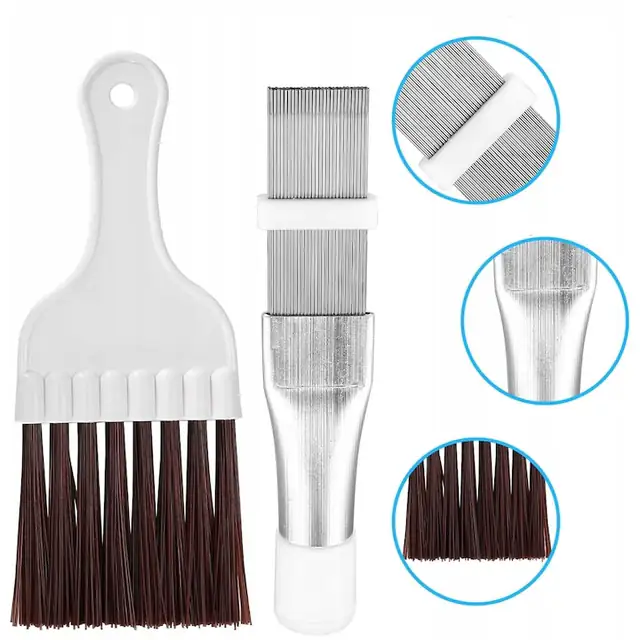 Szczotka 3 in 1 pentru curatarea aerului conditionat, Ariete, material plastic si metal, ergonomic, set de 3 dimensiuni
