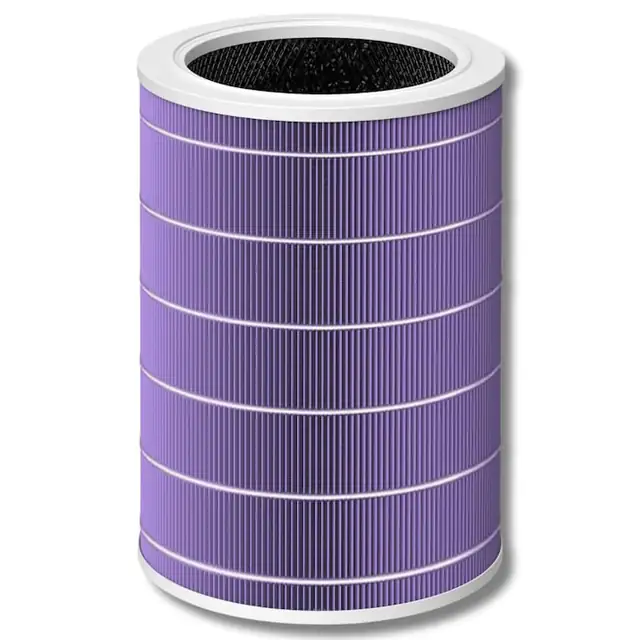 Filtru anti-formaldehidica PAA-home compatibil cu purificatoarele de aer Xiaomi Mi 1/2/3/Pro/2S elimina articulele PM2.5, filtru HEPA de calitate H13 si filtru de carbon activ, Cip inclus, Violet