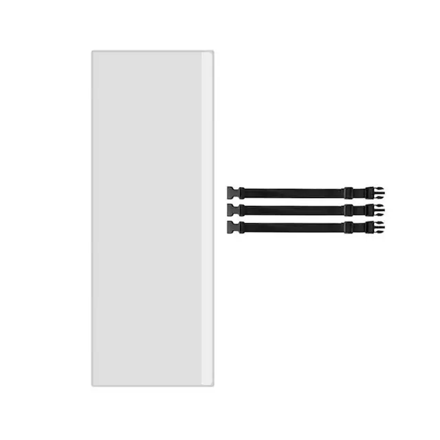 Husa izolatoare pentru conducta de evacuare a aerului conditionat, anti-praf, termoizolanta, usor de transportat, usor de instalat, prevazuta cu trei benzi elastice de fixare, 153 × 53 cm, gri
