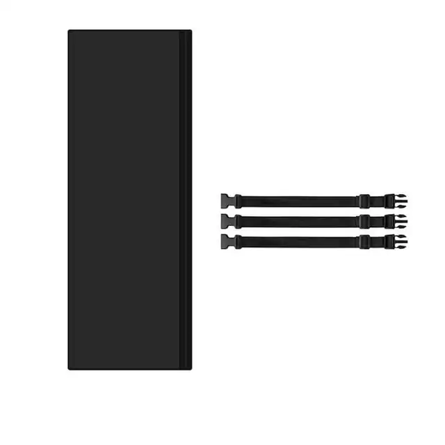 Husa izolatoare pentru conducta de evacuare a aerului conditionat, anti-praf, termoizolanta, usor de transportat, usor de instalat, prevazuta cu trei benzi elastice de fixare, 153 × 53 cm, negru