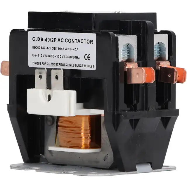 Contactor AC pentru aparat de aer conditionat 40A 2P, inlocuitor cu contact din aliaj de argint, dispozitive de control al distributiei energiei 110V