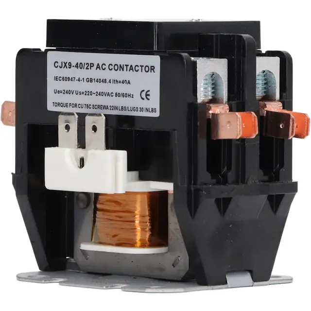 Contactor AC pentru aparat de aer conditionat 40A 2P, inlocuitor cu contact din aliaj de argint, dispozitive de control al distributiei energiei 240V