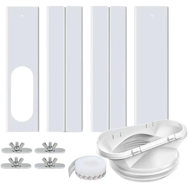 Set de 4 kituri de etansare pentru aer conditionat portabil, panouri ajustabile, 43-140cm, PVC, pentru feronerie feronerie verticala si orizontala
