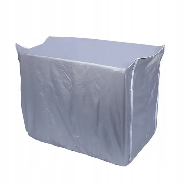 Husa protectoare pentru unitate exterioara de aer conditionat, poliester, argintie, 86x32x56cm, set 1 buc.