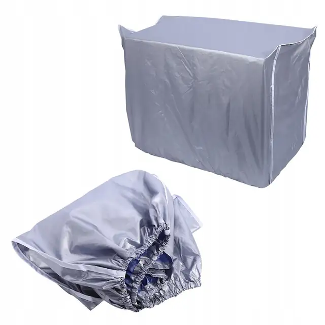 Patura exterioara pentru aer conditionat, 86x32x56cm, poliester, argintie, impermeabila, rezistenta la praf