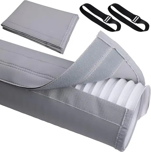 Masca protectoare pentru furtun de aer conditionat, dustproof si izolant termic, 5-5.9 inch, gri