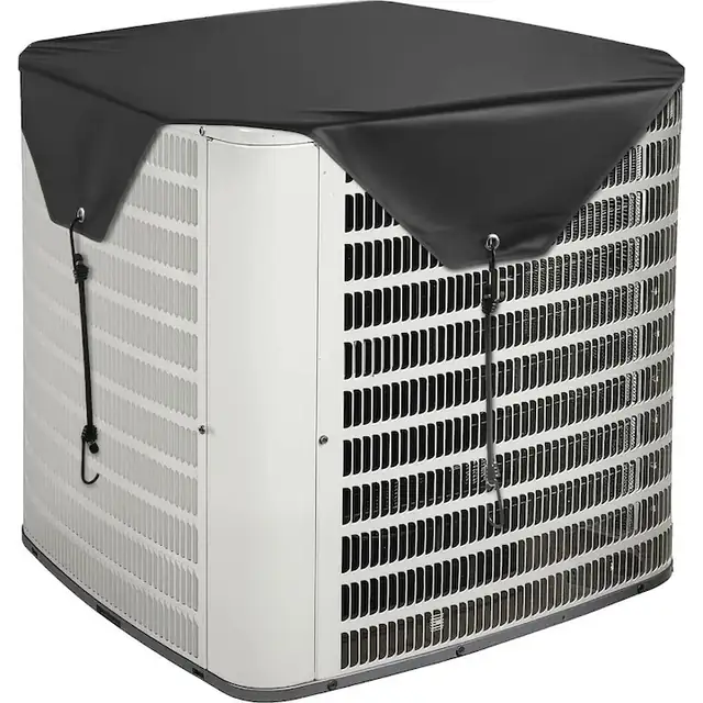 Husa pentru unitate exterioara de aer conditionat, 710x710mm, rezistenta la apa, potrivita pentru utilizare in aer liber, toate anotimpurile, neagra.