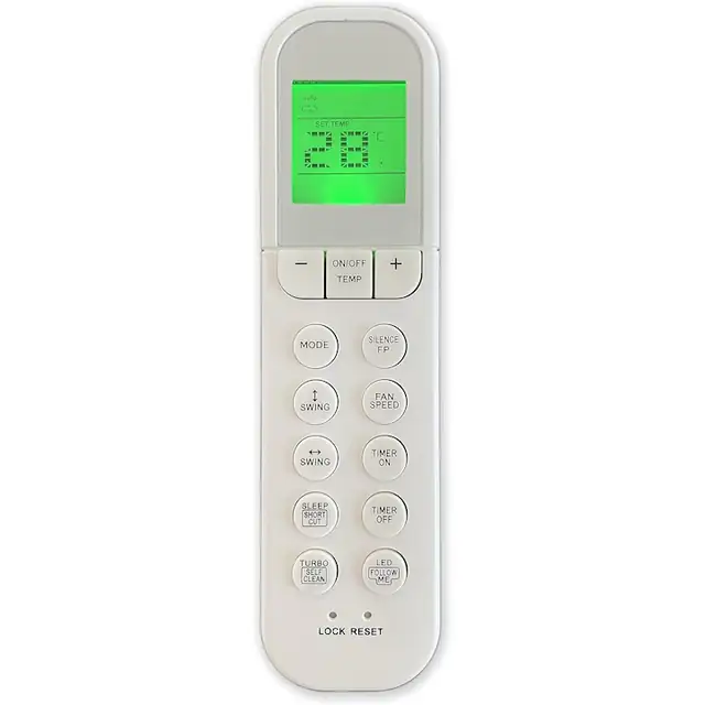 Telecomanda pentru aparate de climatizare, Midea, Ariston, ConocoPhillips, ComfortStar, personalizata, 2x1.5V, fara baterii.
