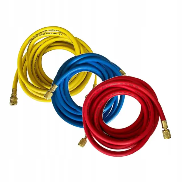Hose service pentru umplerea aerului conditionat, Shineyear, 5m, 2x 1/4'' SAE, multicolor