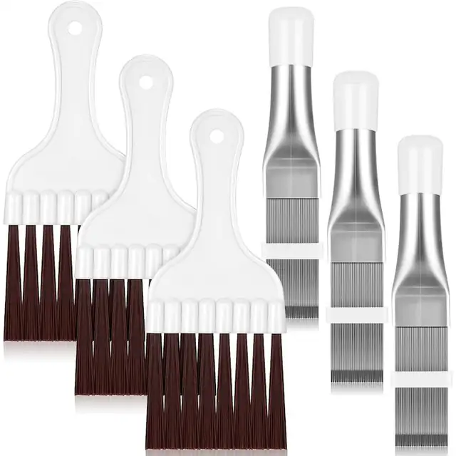 Set de 6 perii de curatare pentru condensatorul aparatului de aer conditionat si frigider