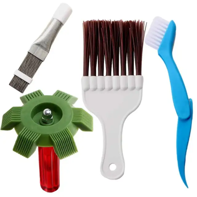 Set de 4 perii din otel inoxidabil pentru curatarea condensatoarelor de aer conditionat