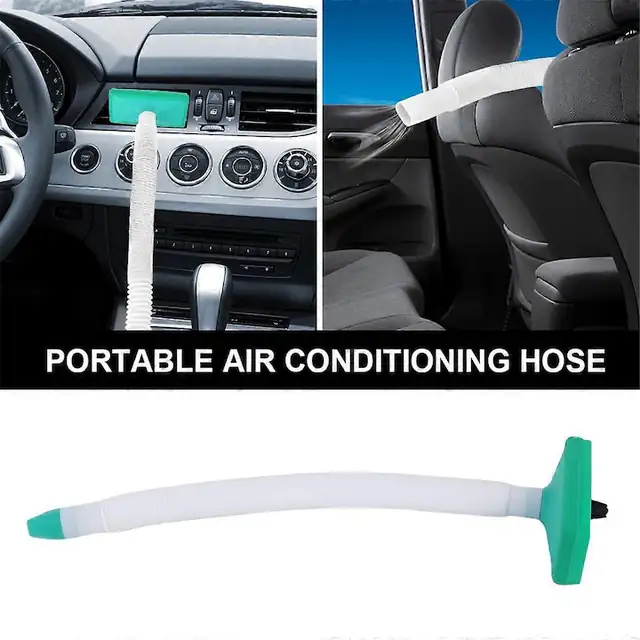Furtun extensibil pentru aer conditionat auto, verde, 1500mm x 370mm