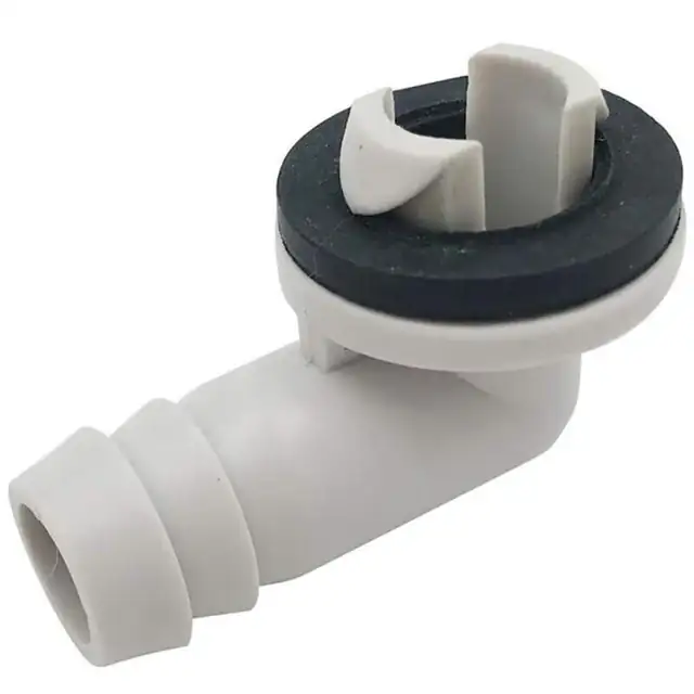 Conector furtun drenaj plastic pentru aparat de aer conditionat, 4.6x1.5cm, cu inel de cauciuc