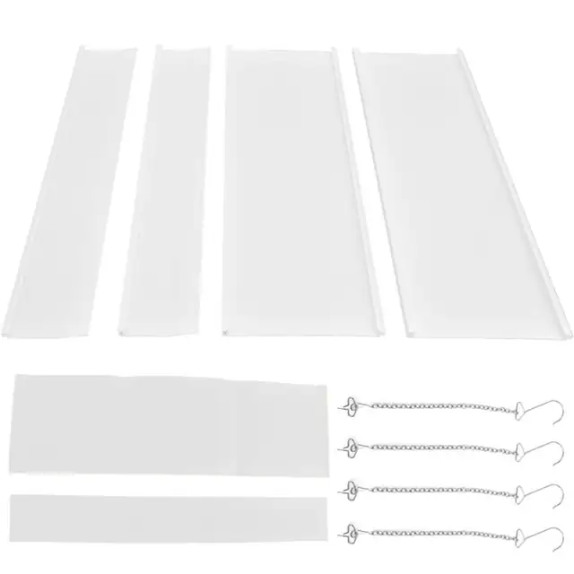 Deflectoare de vant pentru aer conditionat central, set de 4, 45x45cm, ABS, design cu carlig