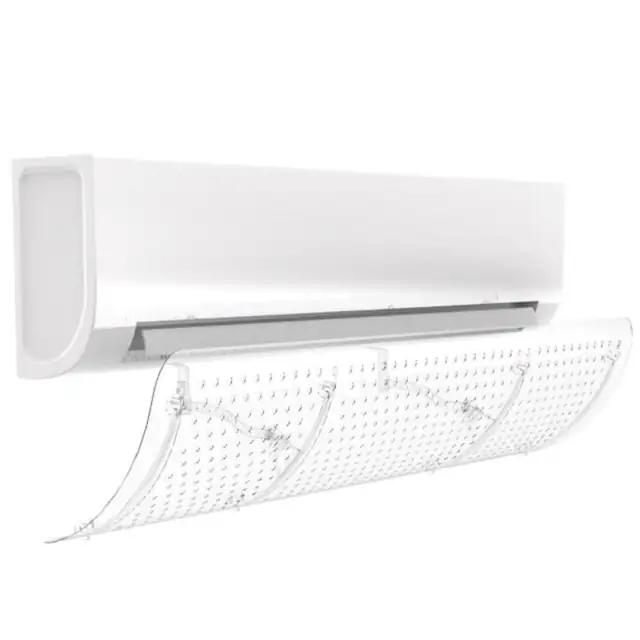 Deflector universal pentru aerul conditionat, Zola, reglabil 10 niveluri, plastic, 90 x 27 cm, transparent