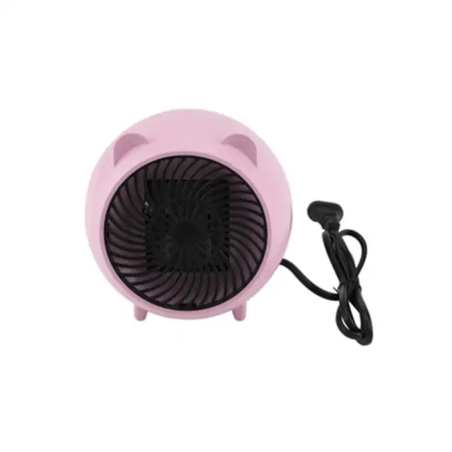 Ventilator ceramic PTC mini pentru aer conditionat, roz, priza US, 110-250V