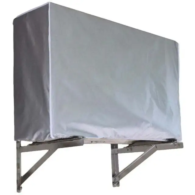 Husa protectoare pentru aer conditionat, 86x35x60cm, impermeabila, protectie impotriva prafului si zapezii, argintie