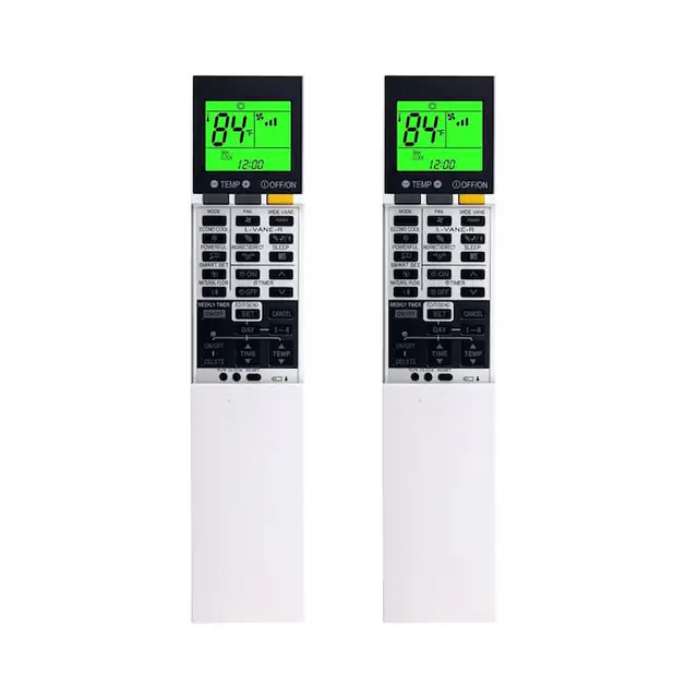 Set 2 telecomenzi de schimb pentru aer conditionat, alb, 2x AAA