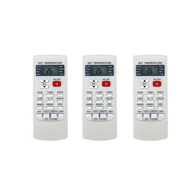 Set 3 telecomenzi pentru aer conditionat, YKR-H / 102E, alb, material ABS