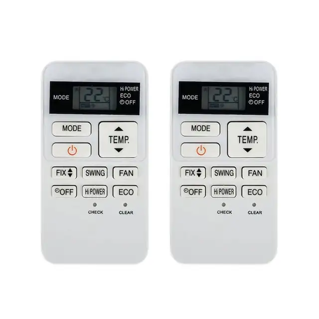 Set 2 Telecomenzi pentru Aer Conditionat, Alb, ABS