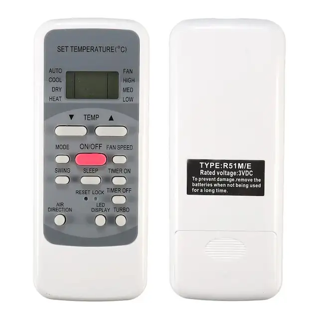 Telecomanda de inlocuire pentru aparat de aer conditionat, alb, 13.7x5.5x1.7cm, set 1 bucata