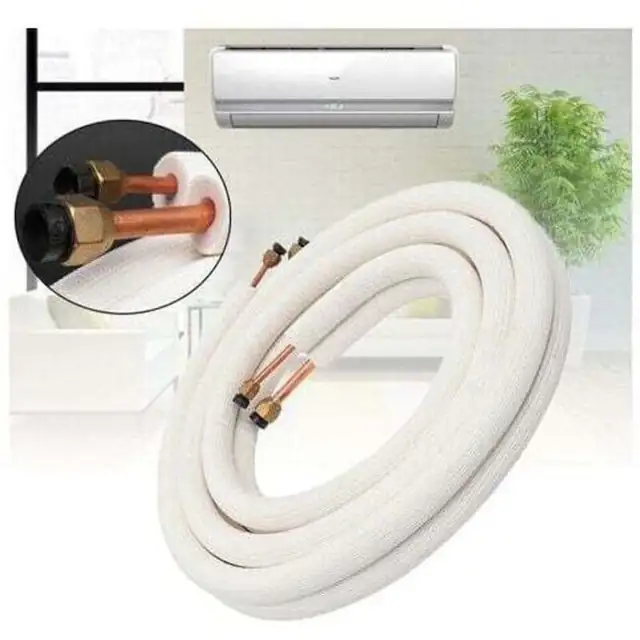 Hose de cupru pentru aer conditionat, 3 metri, alb, set de 1 bucata