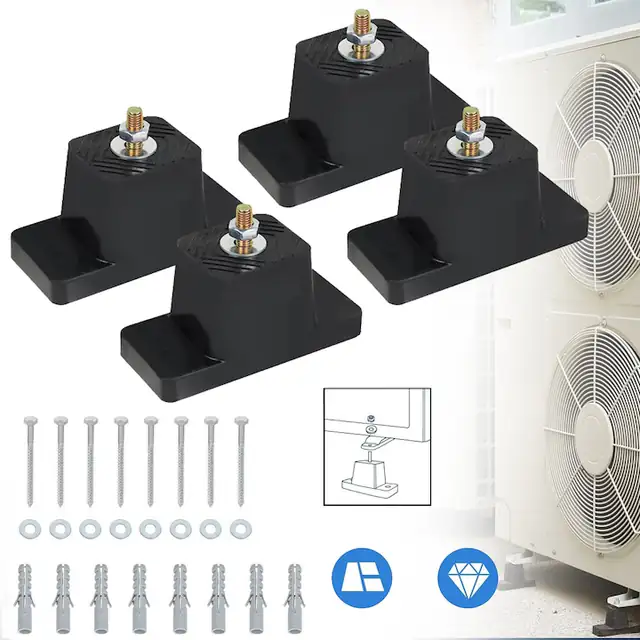 4 Buc Izolatoare De Vibratii Din Cauciuc, Suport De Montare Antivibratii Pentru Aer Conditionat, Tampoane Rezistente La Socuri, Suporturi Pentru Condensator De Aer Conditionat Mini Split De Exterior