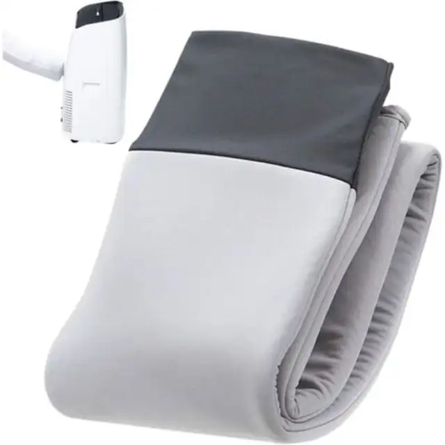 Husa/Manseta izolatoare pentru furtun aer conditionat portabil, din material Oxford, ajustabila si termoizolanta, reutilizabila si lavabila, gri/gri inchis, 1 buc